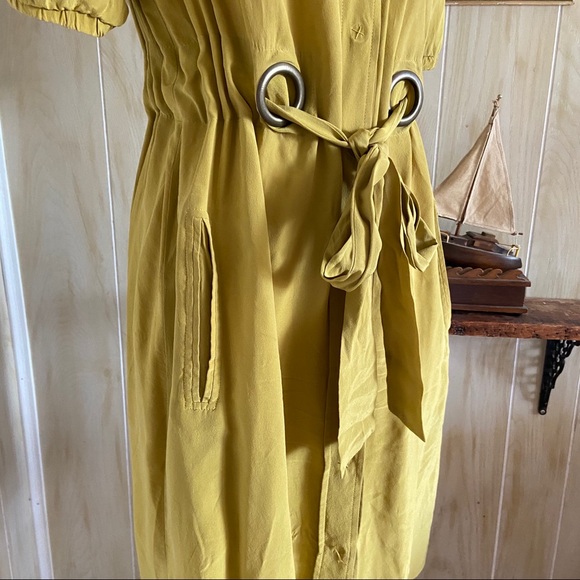 Silk Mustard Dress - Picture 3 of 6